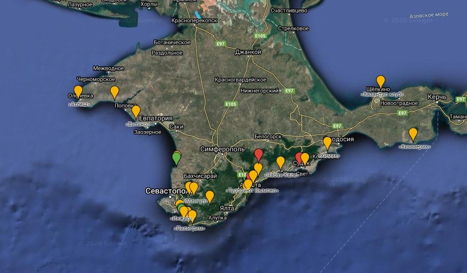 Палаточные городки и лагеря в Крыму. Фото цены GPS координаты описания